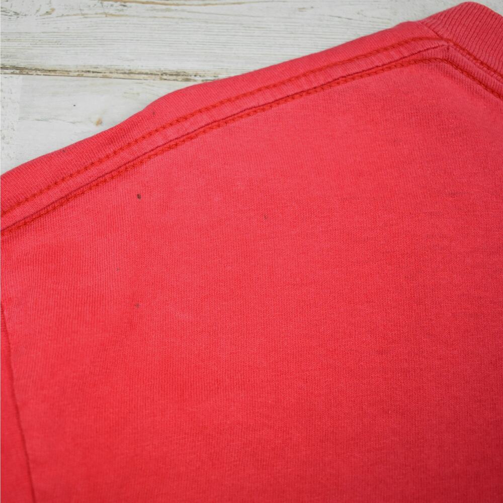 90s Vintage Nike Air Shirt Men's Large Red Cotton Knit Thrashed Faded Grunge USA - Picture 11 of 12